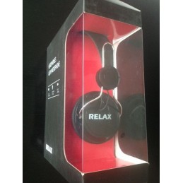 RELAX - Casque avec micro compatible téléphone portable, avec prise mini jack 3,5mm - réglage tour de tête et volume