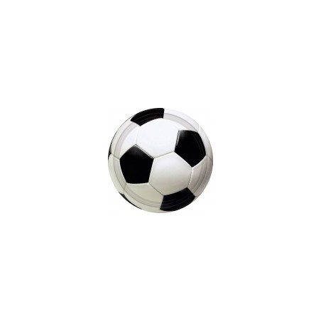 AMSCAN - Lot 8 Assiettes Carton Football 22.8cm diamètre