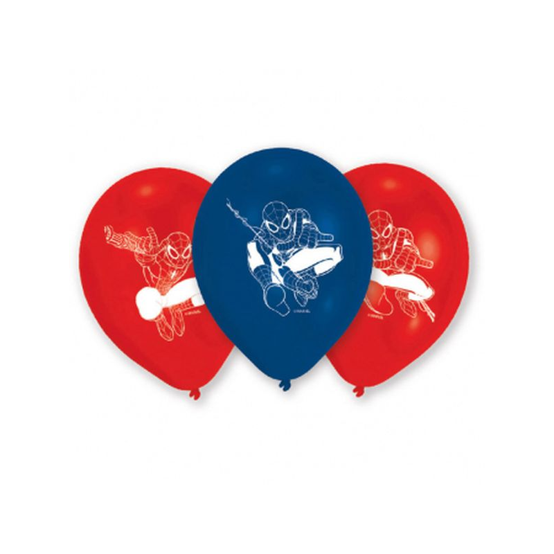 AMSCAN - 6 Ballons à gonfler Spiderman en Latex