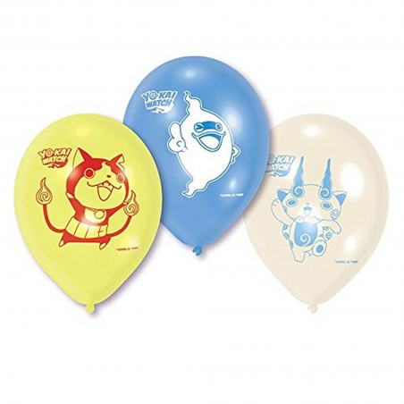 AMSCAN - LOT 6 Ballons de baudruche à gonfler Yo Kai Watch