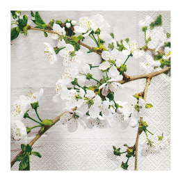 Paper+Design - Lot 20 Serviettes en papier Branche cerisier en fleur 33x33cm 