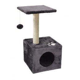 ZAMIBO Arbre à chat, griffoir, maison nid douillet, jouet, 59x30x30 cm, gris