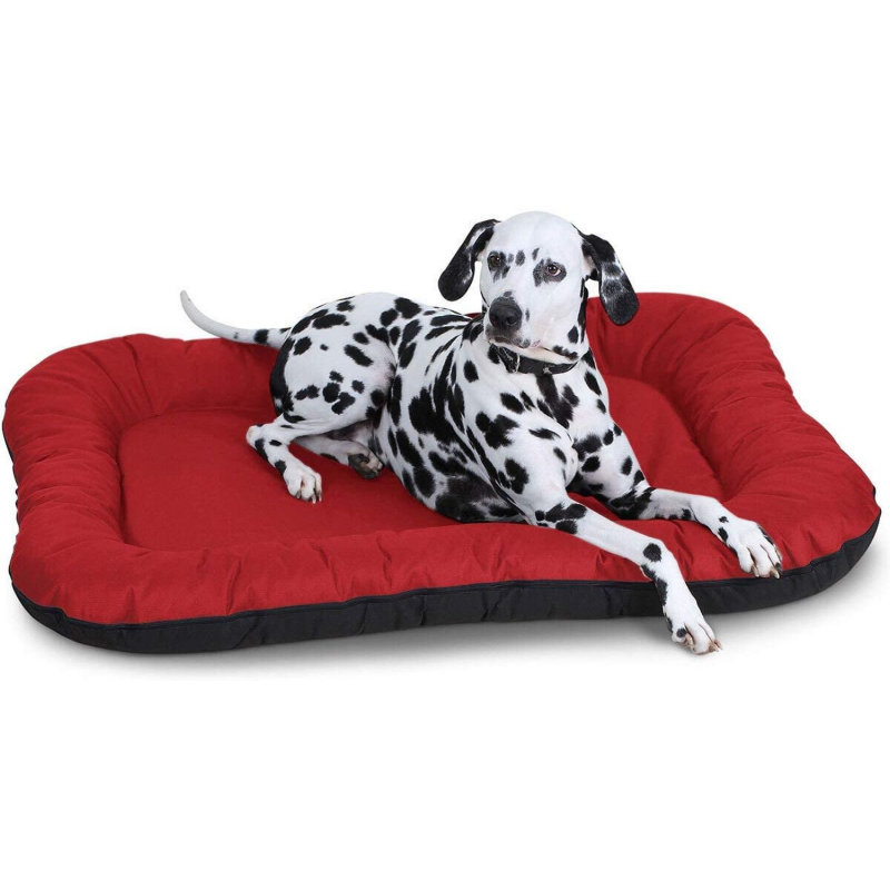 Lit pour Chien XXL 118 x 85cm - Lucky - Rouge -  in et Outdoor, imperméable Knuffelwuff