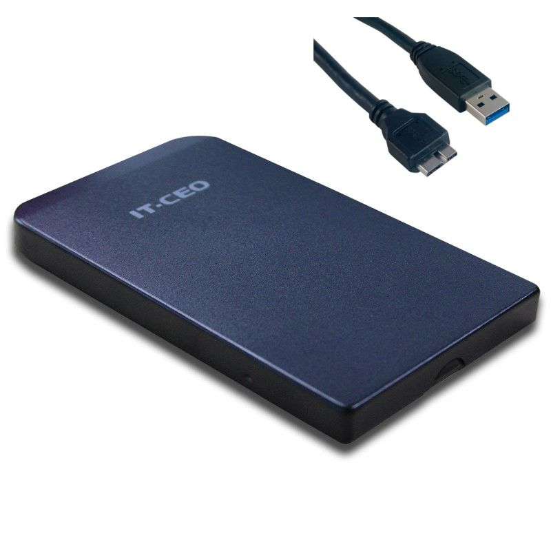 IT-CEO - Boitier Noir USB 3.0 pour disque dur externe 2,5" SATA -compatible USB 2