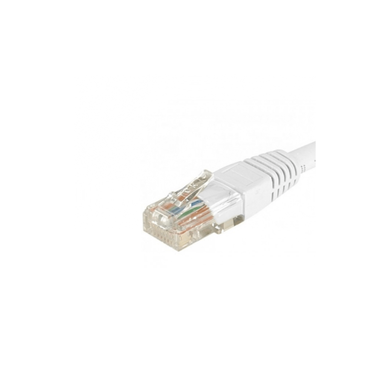 CORDON CABLE RESEAU - Blanc - ETHERNET RJ45 10m Cat.5 - UTP - Livebox Freebox ADSL Free