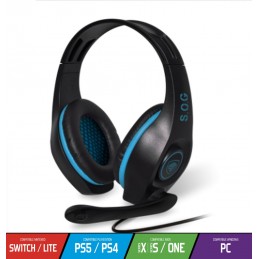 Casque Gaming PRO-H5 Bleu avec Micro Compatible XBOX One, PS4, PS5, SWITCH, PC - Spirit of Gamer