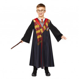 Déguisement Costume enfant Kit Harry Potter Deluxe Robe + Lunette + Baguette - taille 6-8 ans - AMSCAN