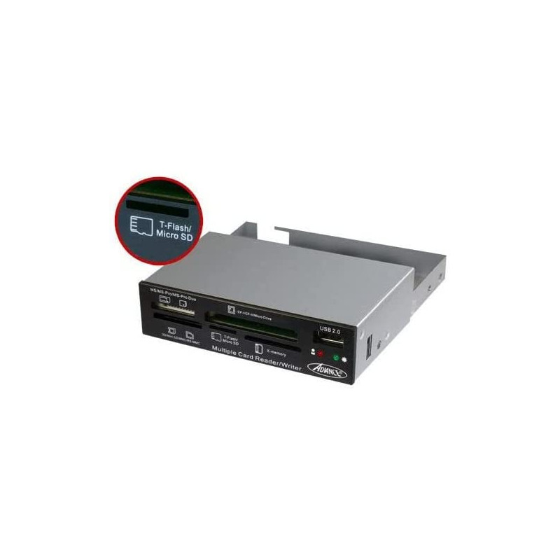 SDHC Façade noire ou beige Lecteur de cartes mémoires SDHC interne 3.5 PC SD micro SD Compatible cartes hautes capacités 