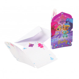 AMSCAN - LOT 8 Cartes invitation + Enveloppes Shimmer & Shine