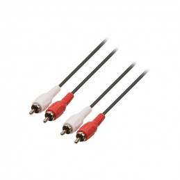 Cordon cable audio 2 x RCA Male vers 2 x RCA Mâle Longueur 2,5m