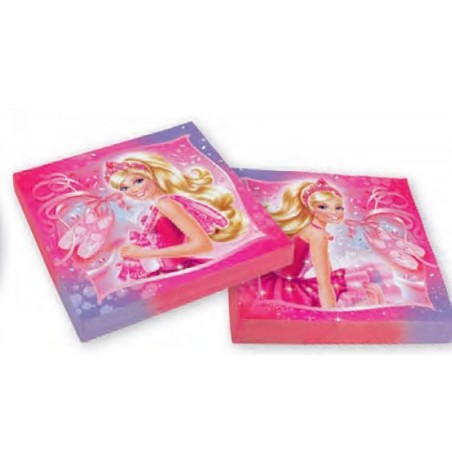 AMSCAN - 20 Serviettes Papier Barbie Pink Shoes 32.7 x 32.7cm