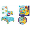 Lot Kit Pack Anniversaire Pokemon 8 assiettes 23cm, 16 serviettes, 8 invitations, 1 nappe - AMSCAN
