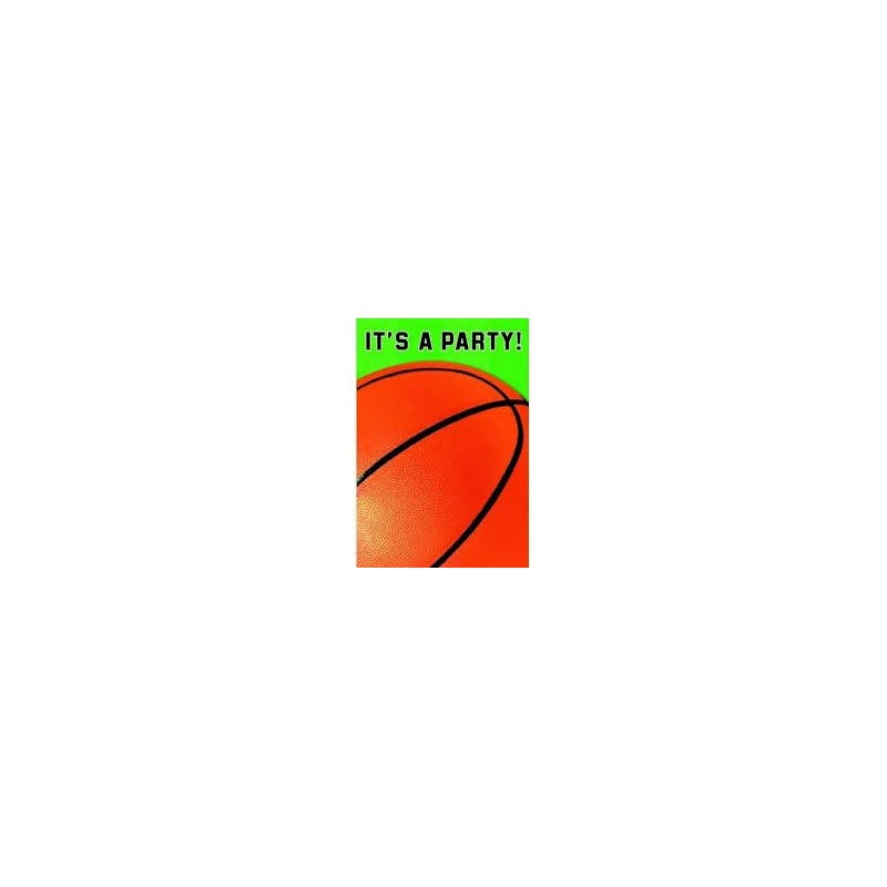 AMSCAN - Lot 8 Cartes invitation + enveloppes Basketball