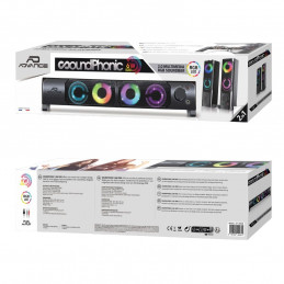 COLUNA DE SOM ADVANCE COLUNAS SOUNDPHONIC 2.0 RGB 6W RMS PC (SP-U900B)