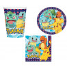 Lot Kit Pack Anniversaire Pokemon 8 assiettes, 8 gobelets, 16 serviettes - Amscan