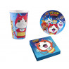 Lot Kit Pack Anniversaire YO-KAI WATCH 8 assiettes 23cm, 20 serviettes, 8 gobelets - AMSCAN