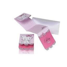 Riethmuller - Lot 6 Cartes invitation + enveloppes Hello Kitty