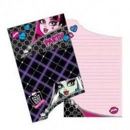 Riethmuller - Lot 6 Cartes invitation + enveloppes Monster High