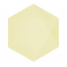 Lot de 6 assiettes hexagonales 26,1 x 22,6cm - jaune - jetable 100% biodégradable - Vert Decor