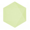 Lot de 6 assiettes hexagonales 26,1 x 22,6cm - vert - jetable 100% biodégradable - Vert Decor