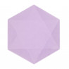 Lot de 6 assiettes hexagonales 26,1 x 22,6cm - lilas - violet - jetable 100% biodégradable - Vert Decor