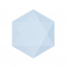 Lot de 6 assiettes hexagonales 20,8 x 18,1cm - bleu - jetable 100% biodégradable - Vert Decor