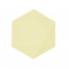 Lot de 6 assiettes hexagonales 20,8 x 18,1cm - jaune - jetable 100% biodégradable - Vert Decor