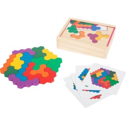 Puzzle en bois Hexagone - 3...