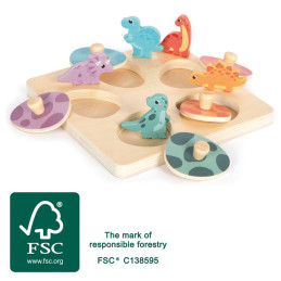 Puzzle à poser et mémo Dino...